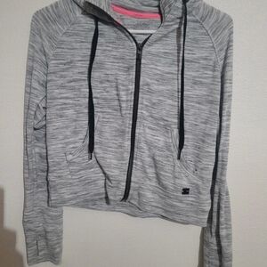 Calvin Klein Light Gray Zip-Up Hoodie